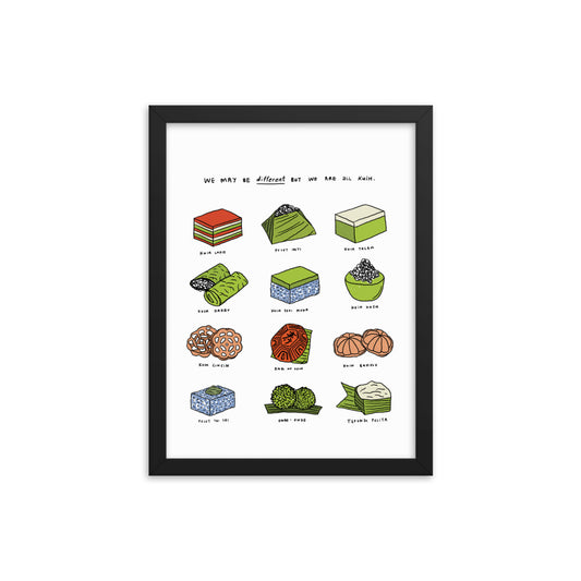 We are all different but we are all Kuih - Framed Prints