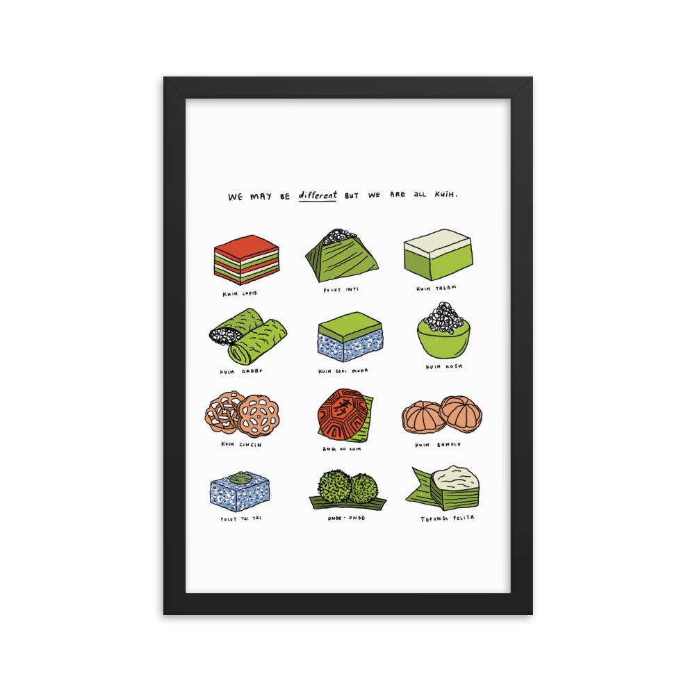 We are all different but we are all Kuih - Framed Prints